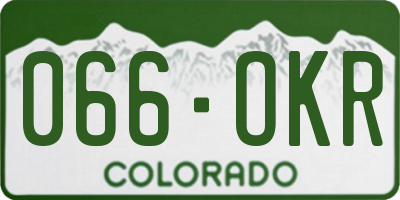 CO license plate 066OKR