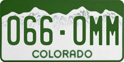 CO license plate 066OMM