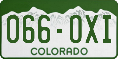 CO license plate 066OXI