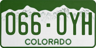 CO license plate 066OYH
