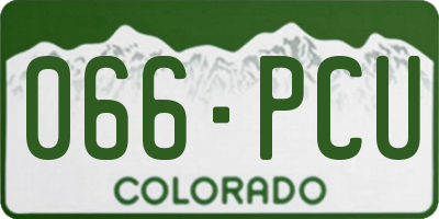 CO license plate 066PCU