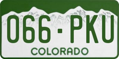 CO license plate 066PKU