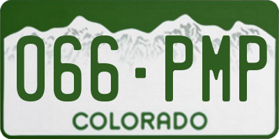 CO license plate 066PMP