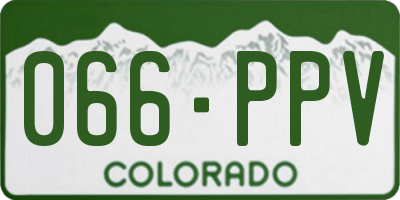 CO license plate 066PPV