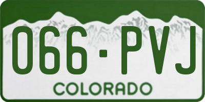 CO license plate 066PVJ
