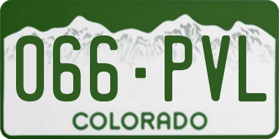 CO license plate 066PVL