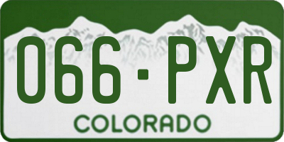 CO license plate 066PXR