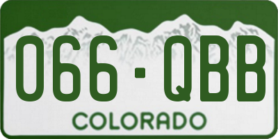 CO license plate 066QBB