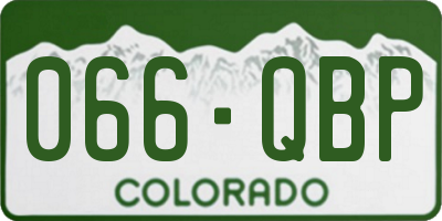 CO license plate 066QBP