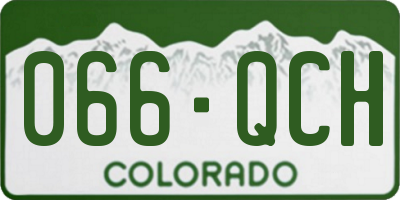 CO license plate 066QCH