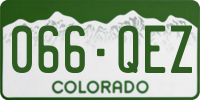CO license plate 066QEZ