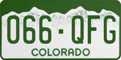 CO license plate 066QFG