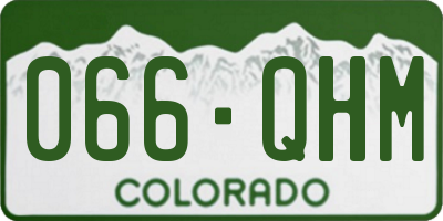 CO license plate 066QHM
