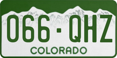 CO license plate 066QHZ