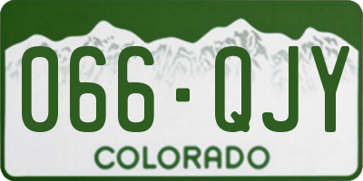 CO license plate 066QJY