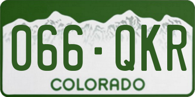 CO license plate 066QKR