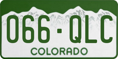 CO license plate 066QLC