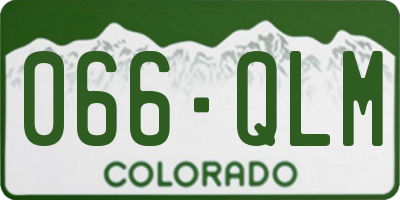 CO license plate 066QLM