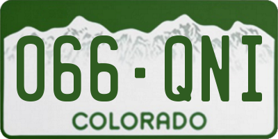 CO license plate 066QNI
