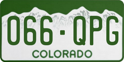 CO license plate 066QPG