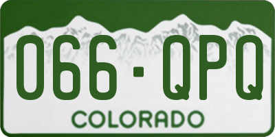 CO license plate 066QPQ