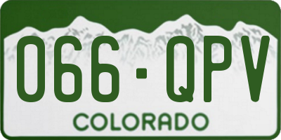 CO license plate 066QPV