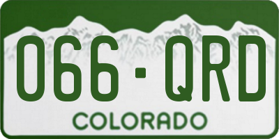 CO license plate 066QRD