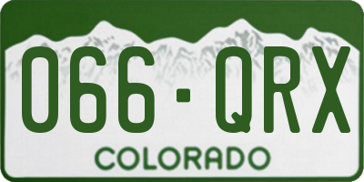 CO license plate 066QRX