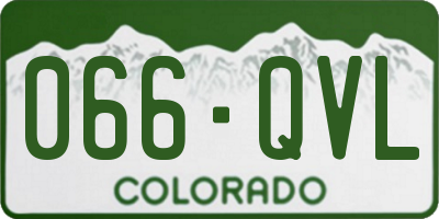 CO license plate 066QVL