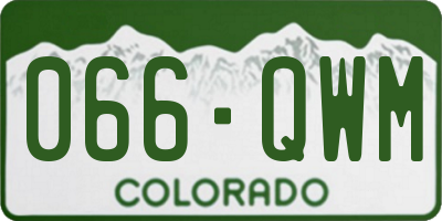 CO license plate 066QWM