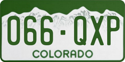 CO license plate 066QXP
