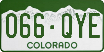 CO license plate 066QYE