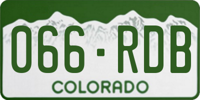 CO license plate 066RDB