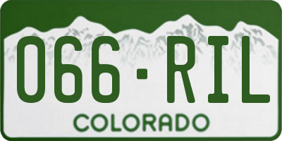 CO license plate 066RIL