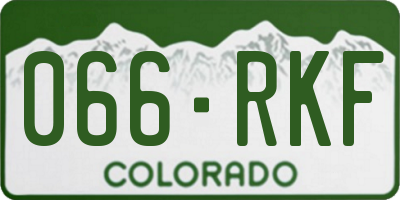 CO license plate 066RKF