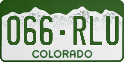 CO license plate 066RLU