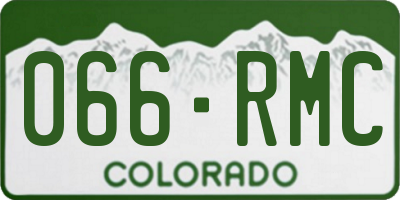 CO license plate 066RMC