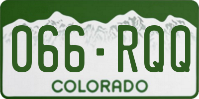 CO license plate 066RQQ
