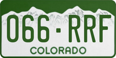 CO license plate 066RRF