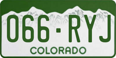 CO license plate 066RYJ