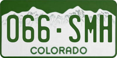 CO license plate 066SMH