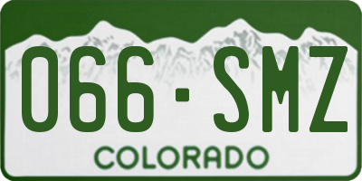 CO license plate 066SMZ