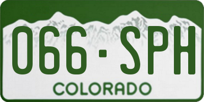 CO license plate 066SPH