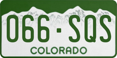 CO license plate 066SQS