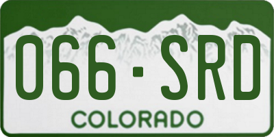 CO license plate 066SRD
