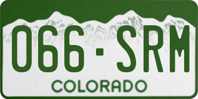 CO license plate 066SRM