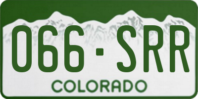 CO license plate 066SRR