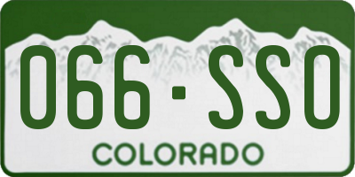 CO license plate 066SSO