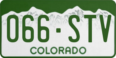 CO license plate 066STV