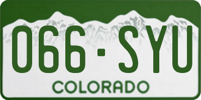 CO license plate 066SYU